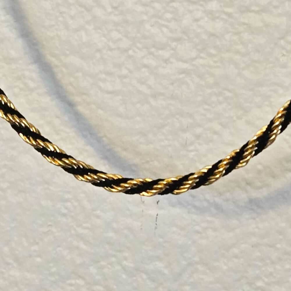 GOLD AND BLACK TWIST CHAIN CLAW CLASP HEAVY